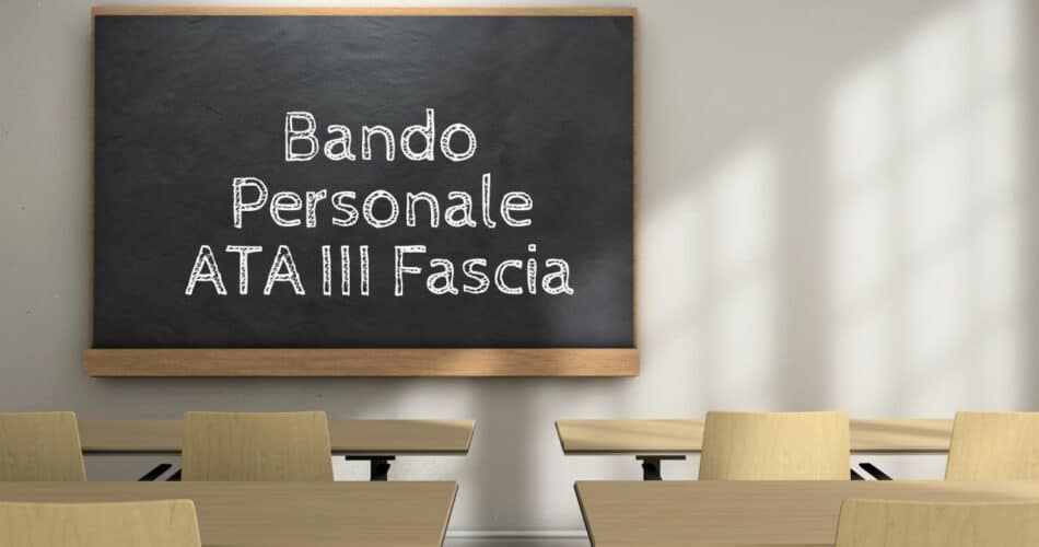 Bando Personale ATA III Fascia