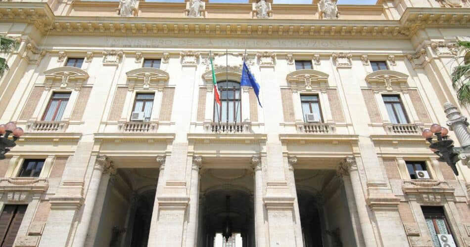 La sede del Ministero dell'Istruzione e del Merito a Roma