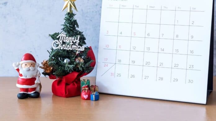 Calendario delle Vacanze di Natale