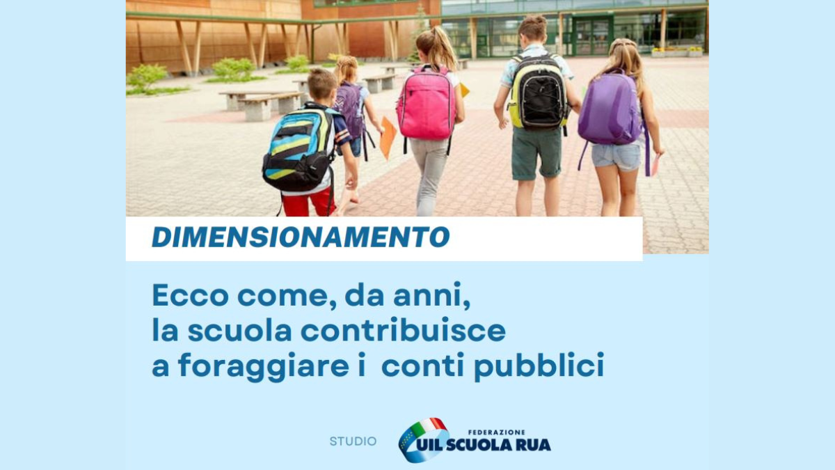 Il dimensionamento scolastico in Italia: l’analisi di Uil Scuola Rua