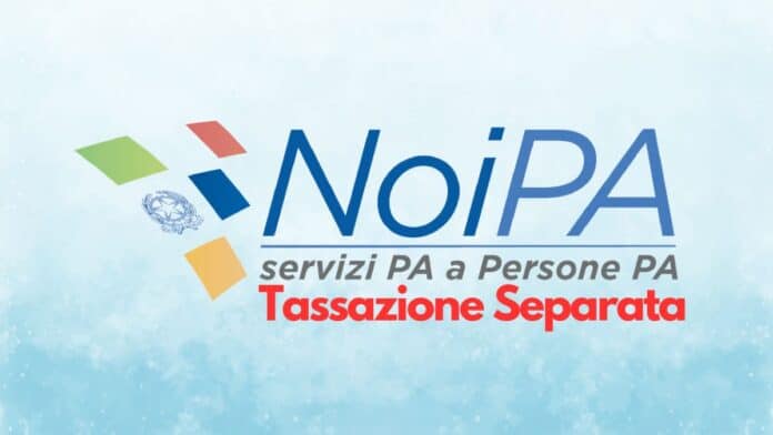 Tassazione separata NoiPA