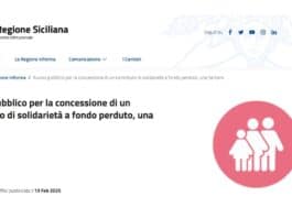 Contributo di solidarietà famiglie siciliane