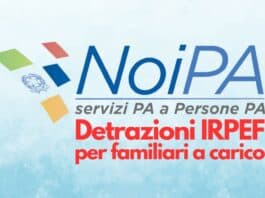 Detrazioni IRPEF per familiari a carico su NoiPA