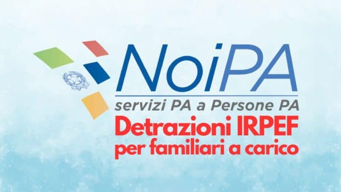 Detrazioni IRPEF per familiari a carico su NoiPA