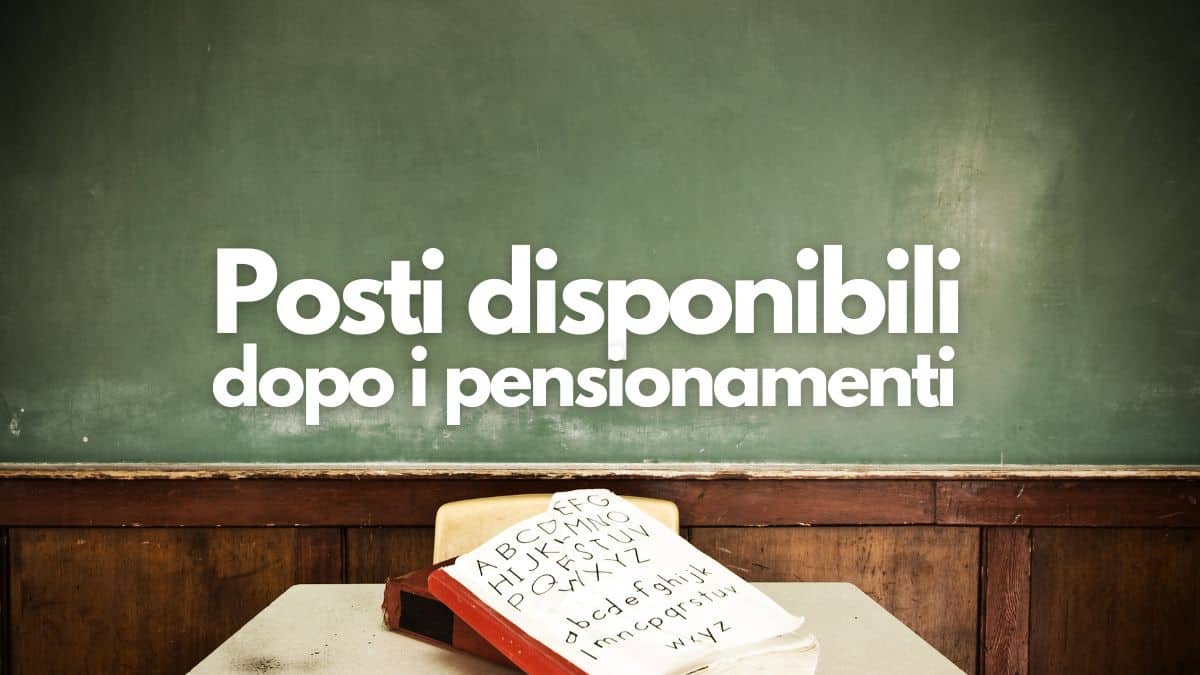 Posti disponibili personale docente e ATA dopo le cessazioni dal 1° settembre 2025 [In aggiornamento]