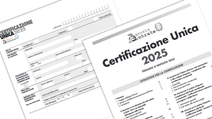 certificazione unica 2025