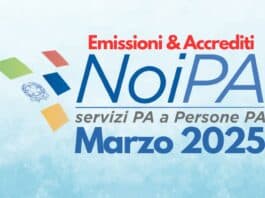 Emissioni e accrediti Stipendi NoiPA Marzo 2025